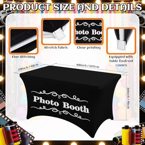 Gilprop Photo Booth Props Tablecloth Spandex Table Cover, Stylish, 4ft - Image 2