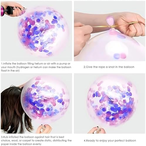 Hiquaty Pink and Blue Balloons,50pcs 12 Inch Gender Reveal Latex Balloons - Image 3