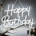 Happy Birthday Neon Signs for Party Decor Dimmable LED Birthday Neon Light for Wall Decor Light Up Happy Birthday Led Signs for Backdrop Birthday Any Ages Bday Celebration Decoration, White by AYwyYjCh