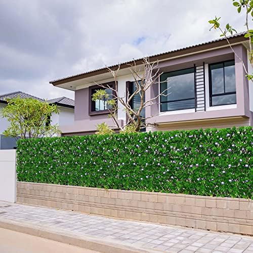 DOEWORKS Expandable Faux Ivy Trellis Fence, Patio Privacy Screen, 4 Pack - Image 2