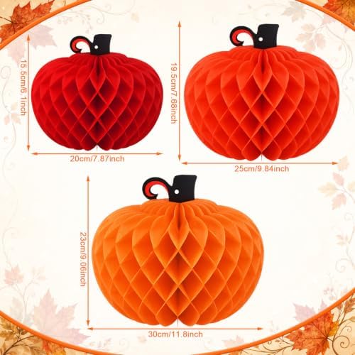 Fourluoo Fall Pumpkin Table Centerpiece Decorations - Image 3