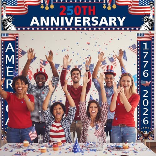 Smoothnovelty 3 Pcs Dark Blue 250th Anniversary Banner - Image 4