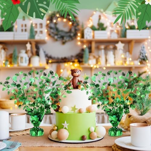3 Pcs Hawaiian Luau Party Decors Palm Leaves Table Centerpieces - Image 5