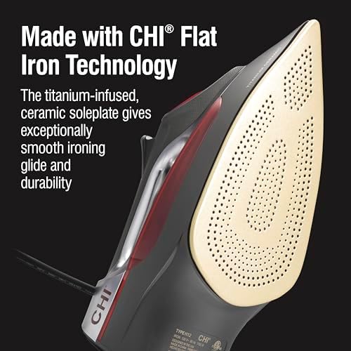 CHI Steam Iron for Clothes with Vertical Steam Burst, 1700 Watts, 8" Cord - Image 2