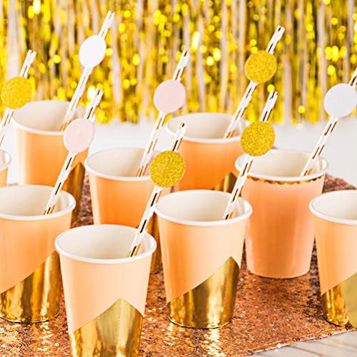 MOWO Confetti Circles, Glitter Gold Pink and White Mix, 1.2", 200pc - Image 7
