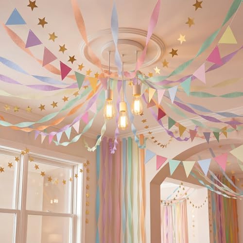 Frienda 14 Pcs Pastel Party Decorations Set for Fancy Birthday Party by Frienda