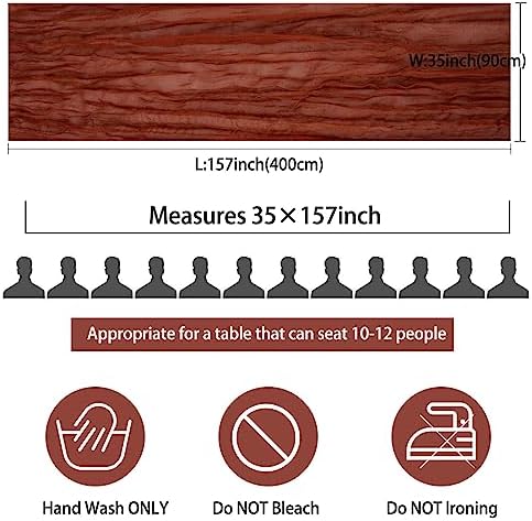 35x157 Inch Terracotta Cheesecloth Table Runner Fall Boho Wedding Decor - Image 2