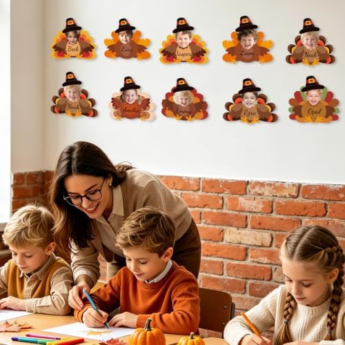 54Pcs Turkey Cutouts Thanksgiving Bulletin Board Decorations - Image 4