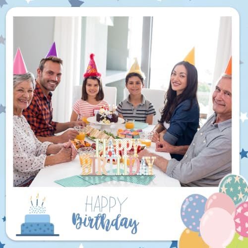 Novabright Happy Birthday Sign, Grid Polka Dots, No Glitter - Image 5