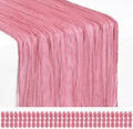 30 Pack Dusty Rose Cheesecloth Table Runner 17x108 Inches Boho Home Decor by Showgeous