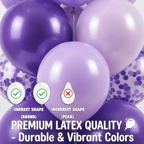 Balloon Column Kit Set of 2 With Balloons Included - with Base, and Pole,Balloon Tower Backdrop Decoration for Wedding, Baby Shower, Birthday Party, or Bachelorette Parties (Enigmatic Purple) - Image 5