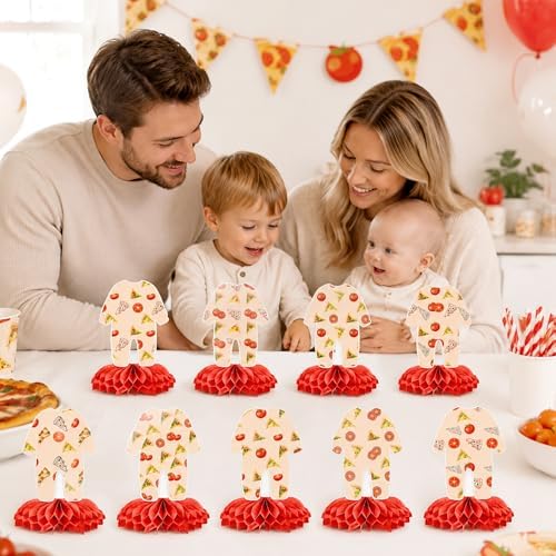 9 Pcs Special Delivery Pizza Baby Shower Party Centerpieces - Image 7