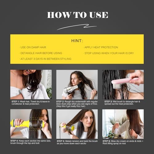 Auto Dual Voltage Hair Dryer Brush with European Travel Plug - Image 7