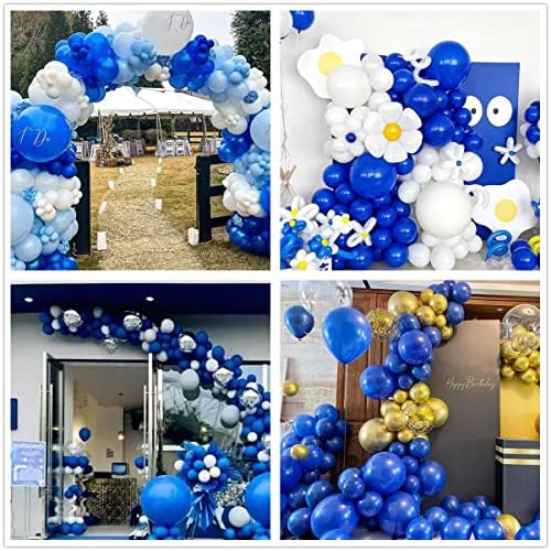 412pcs Royal Blue Balloons 18 12 10 5 Inch Blue Balloon Garland Arch Kit Different Sizes Matte Latex Balloons for Baby Shower Birthday Wedding Party Decorations - Image 6
