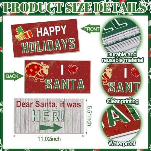 Beeveer 24 Designs Vintage Christmas Photo Booth Props, Party Supplies - Image 4
