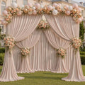 50x10ft Blush Nude Backdrop Curtain Panels for Parties - Wrinkle Free Polyester Photo Curtain Backdrop Wedding Back Drop Fabric Drapes for Party Decorations Background for Photography by WishCare