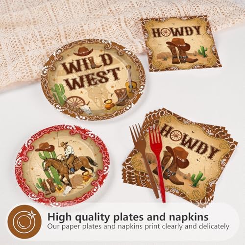 96Pcs Wild West Cowboy Party Decorations, Serves 24 - Image 3