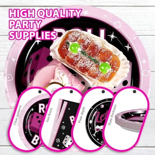 96Pcs Dice Party Supplies Card Game Birthday Decorations Serves 24 - Image 6