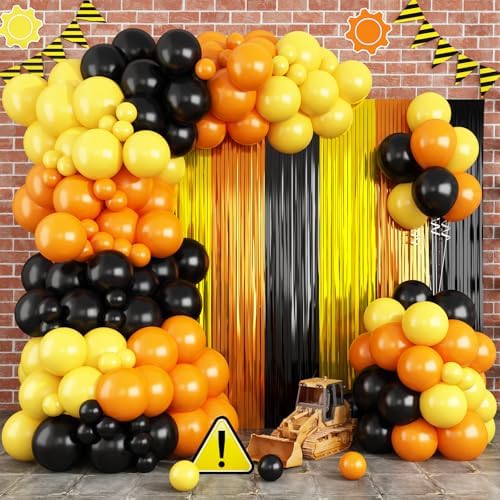Construction Balloon Garland Arch Kit Birthday Party Decorations Supplies by Payolorn