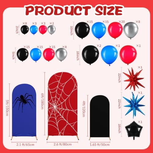 137 Pcs Spider Web Theme Party Decoration Kit for Birthday Party - Image 3