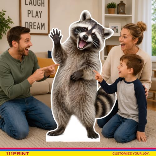 Funny Raccoon Life Size Cardboard Cutout Standee, 7FT - Image 5