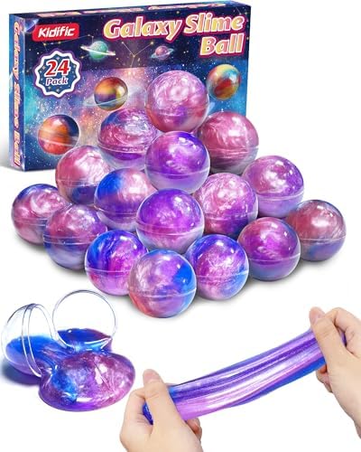 24 Pack Galaxy Slime Party Favors Classroom Prizes for Kids Teens 4-8, 8-12 by Unknown