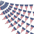 100FT 4th of July Decorations, 60Pcs Pennant Fourth of July Banner, 7.8 x 11.8 Inches Fourth of July American Flags for Outside 4th of July Accessories Independence Day Patriotic Party Parade Decor by Heartome