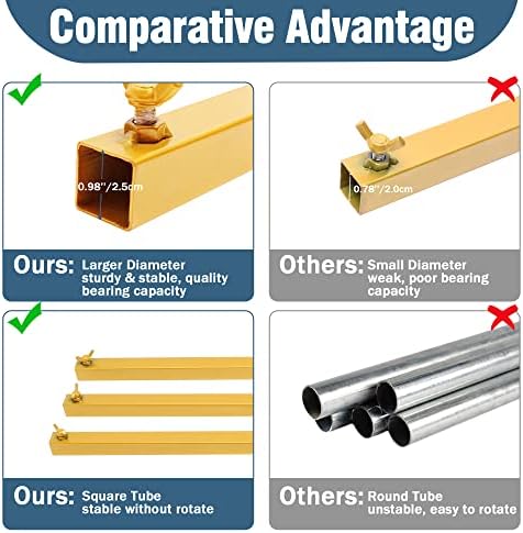 Fomcet 8FT x 8FT Backdrop Stand Heavy Duty with Base, Black Portable Adjustable Pipe and Drape Backdrop Stand Kit, Square Metal Arch Party Frame for Wedding Birthday Parties Banquet Decorations - Image 2