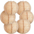 Hortsun 6 Pcs Print Burlap Paper Lanterns Classroom Decor,10/12 Inch by Hortsun