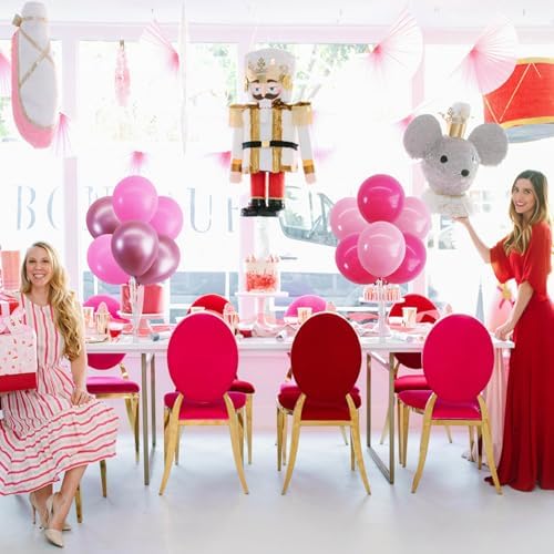 TONIFUL 4 Set Metallic Pink Balloon Stand Balloon Centerpiece for Table Decor - Image 5