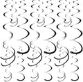 Colorful Ceiling Swirl Foil Decorations Hanging Plastic Streamer Themed Swirl Party Decoration for Wedding Thanksgiving Day Graduation Celebration, Pack of 28 (Black) by Yymobt