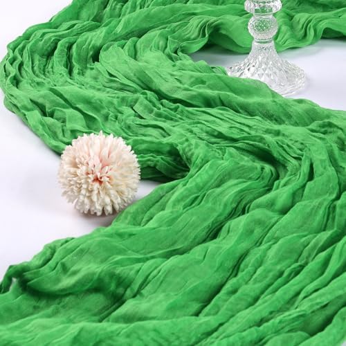 6 Pack 10Ft Green Cheesecloth Table Runner 23 x 120 Inch - Image 3