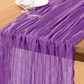 DeZerlor Dark Purple Cheesecloth Table Runner 1 Pack Fall Runner by DeZerlor