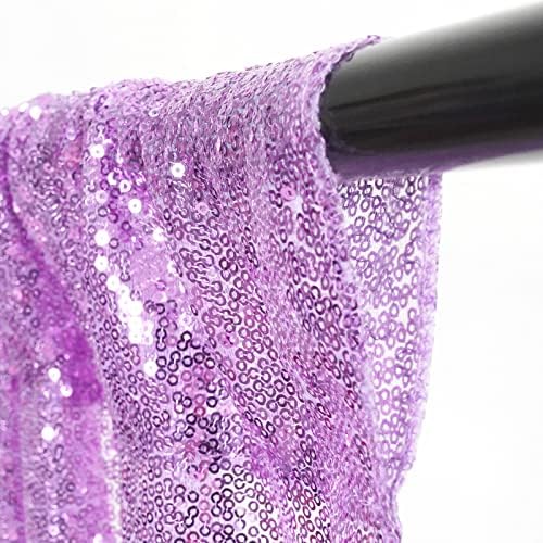 Poise3EHome 2Pcs 2Ft x 8Ft Sequin Backdrop Curtains, Glitter Photography Background, Sequence Xmas Thanksgiving Backdrop (Lavender, 2 pcs-2ftx8ft) - Image 5