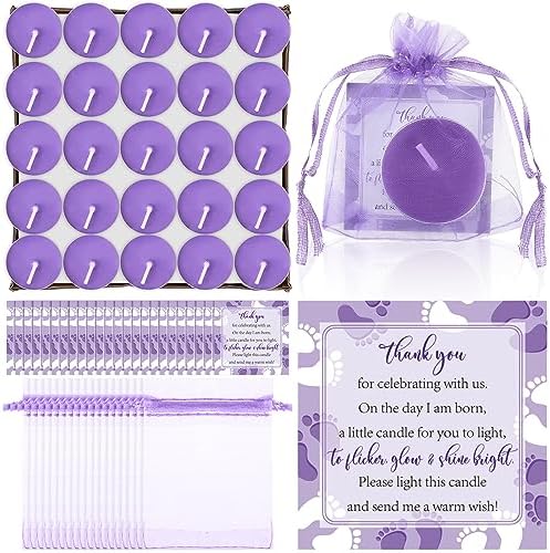 Geosar 50 Sets Baby Shower Party Favors,Purple by Geosar