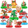 Christmas Party Decorations: Festive Christmas Honeycomb Centerpieces, Santa & Snowman Table Toppers - for Classroom, Winter Birthdays & Holiday Party Supplies by Gatherfun