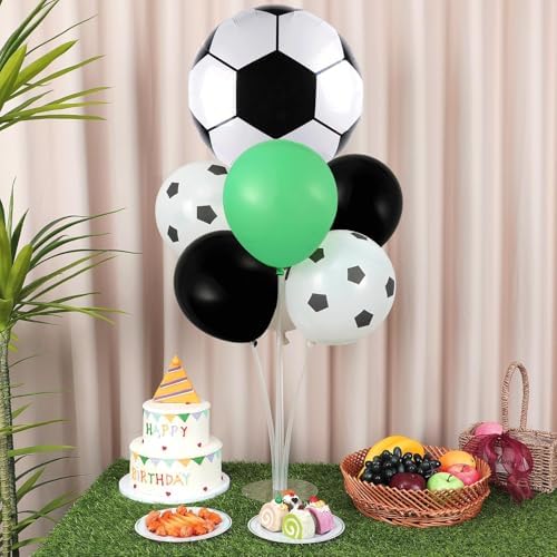Naozinebi 4 Sets Soccer Birthday Party Balloons Stand Kit Party Decor - Image 4