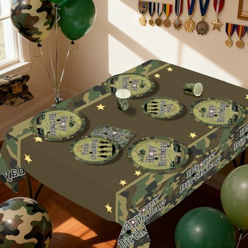 170Pcs Camo Army Birthday Party Decorations Serves 24 - Image 5
