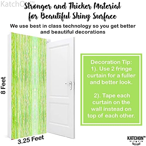 KatchOn Neon Green Fringe Backdrop, Margs and Matrimony Bachelorette Decor - Image 3