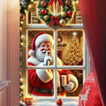 BlissYard Santa Claus Tree Christmas Window Banner 31x47 Cloth by BlissYard