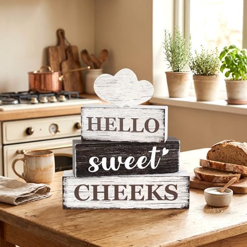 4 Pcs Bathroom Wooden Tiered Tray Decor, Bathroom Table Decorations - Image 7