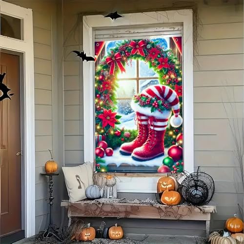 BlissYard Christmas Window Banner 31x47 Inch Polyester - Image 7