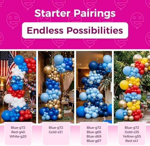 Bezente Royal Blue Latex Matte Party Balloons 150 Pack 5 inch Small - Image 5
