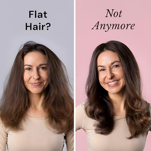 L'ANGE HAIR Le Volume 2-in-1 Titanium Blow Dryer Brush | Frizz Control Blowout Hair Dryer Brush for Drying and Styling | Volumizing Hot Air Styler for All Hairstyles | Oval Barrel | Blush - 75mm - Image 3