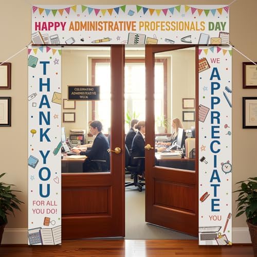 Smoothnovelty 3 Pcs Multicolor Administrative Professional Day Banner - Image 6