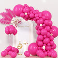Voircoloria 130pcs Hot Pink Balloons Garland Arch Kit, 18 12 10 5 Inch by Voircoloria