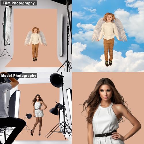 Nude Backdrop for Photoshoot, Professional Photo Backdrop Background Curtain for Product Photography, Portraits, Wedding, Party, Live Streaming Video Recording 10X10 FT (Background Only) - Image 3
