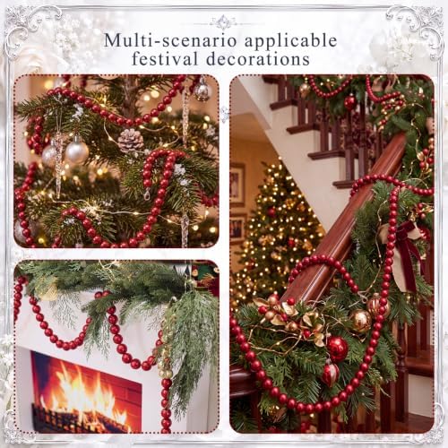 Canlierr 2 Pcs 5.6ft Christmas Giant Pearl Garland Decorations 25mm - Image 4