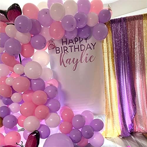 Pink and Purple Balloons, 75 Pack Pastel Purple Pink and Matte White Latex Balloons, Pink Purple Macaron Helium Balloons for Girls Birthday Wedding Baby Shower Christening Engagement Party Decorations - Image 7