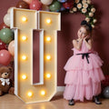 imprsv 4FT Marquee Letters, Large Light Up Letters U Sign for Party Decor by Letsmakeitimpressive